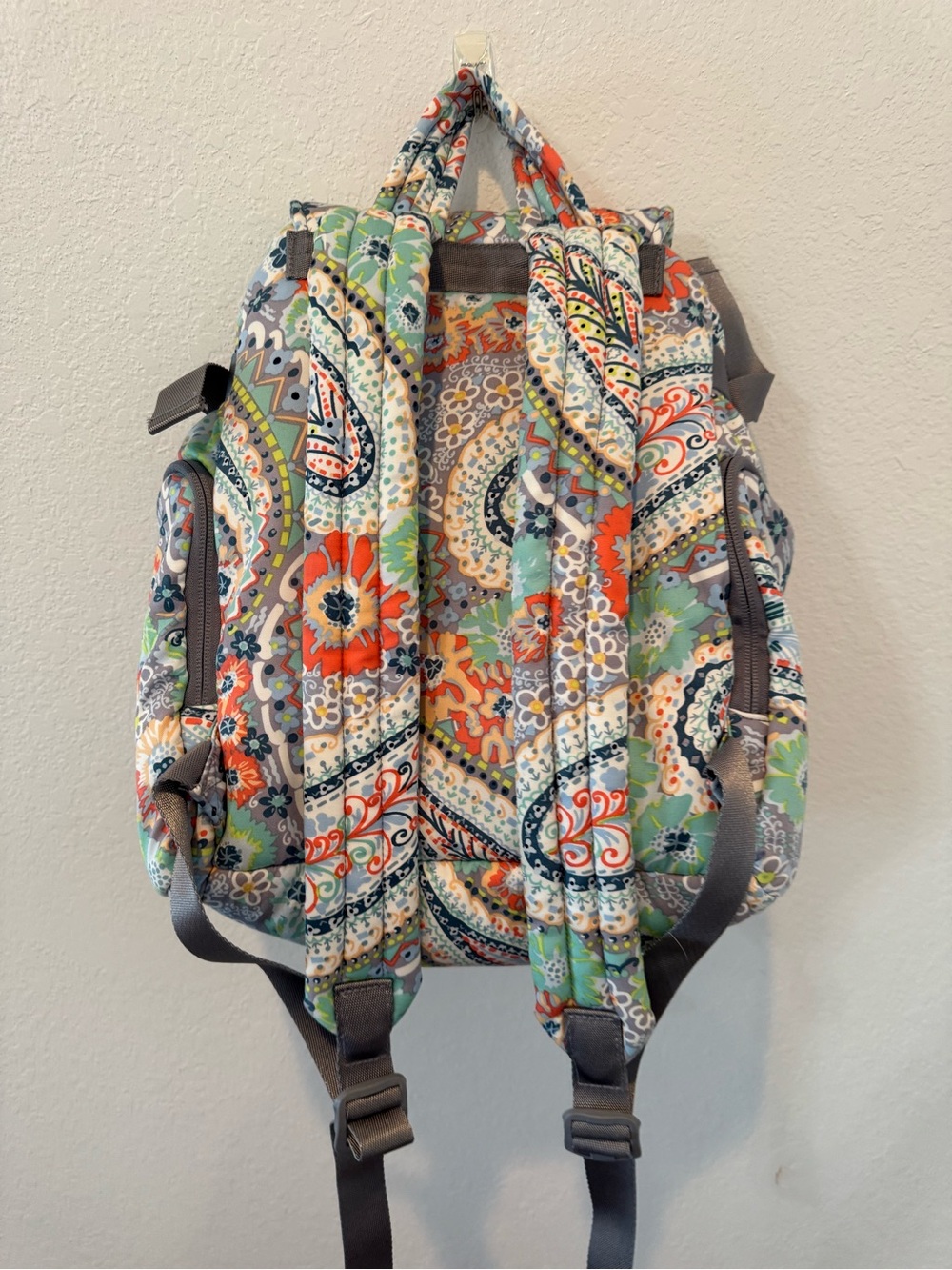 Vera Bradley Utility Backpack Citrus Paisley Print - Picture 5 of 11